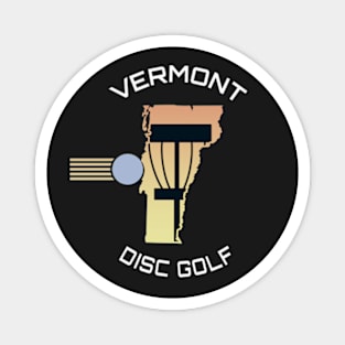 Vermont Disc Golf - State Shape Dark Magnet